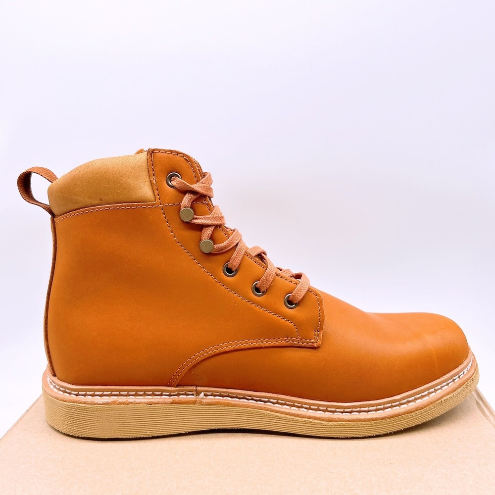 NEW Olukai Men's Kilakila Durable Leather Work Boots Coconut Husk Brown US 13 - Picture 9 of 12